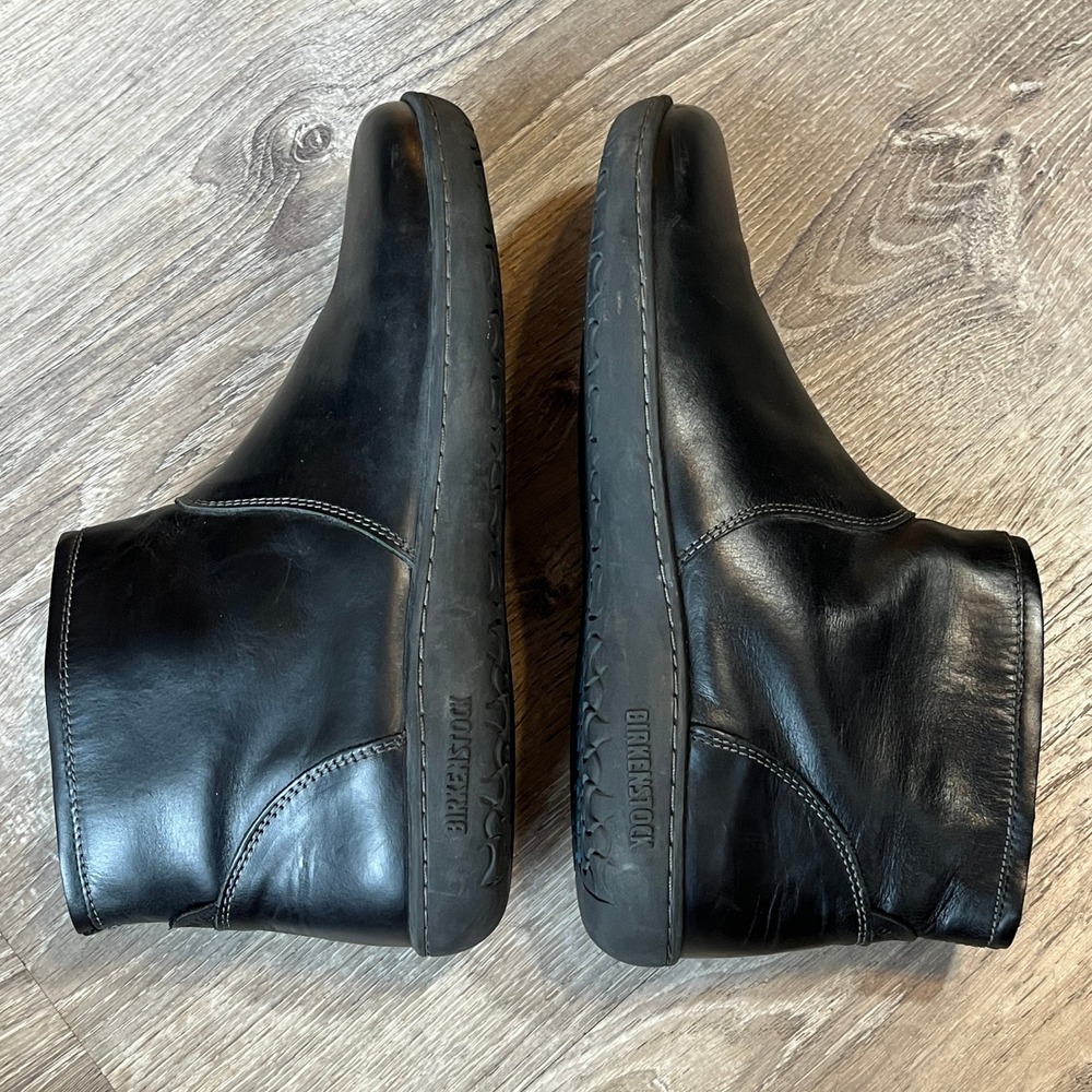 Birkenstock Bennington Black Leather Side Zip Ankle Boots Portugal Womens 40 L